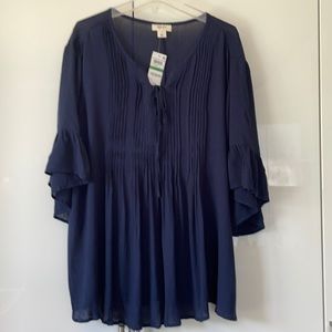 STYLE & CO Women’s Top Color-Industrial Blue Size-Large NWT